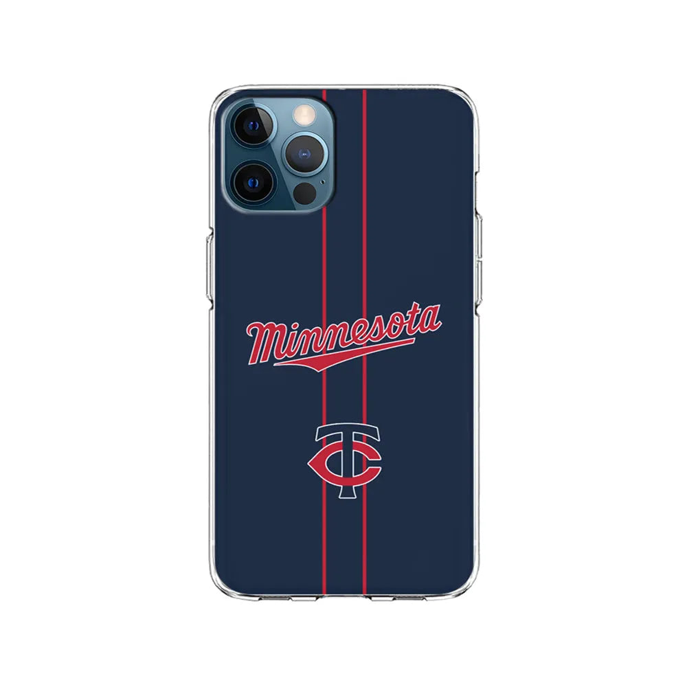 MLB Minnesota Twins Red Line iPhone 13 Pro Case-Clear Soft Case-Xtracase