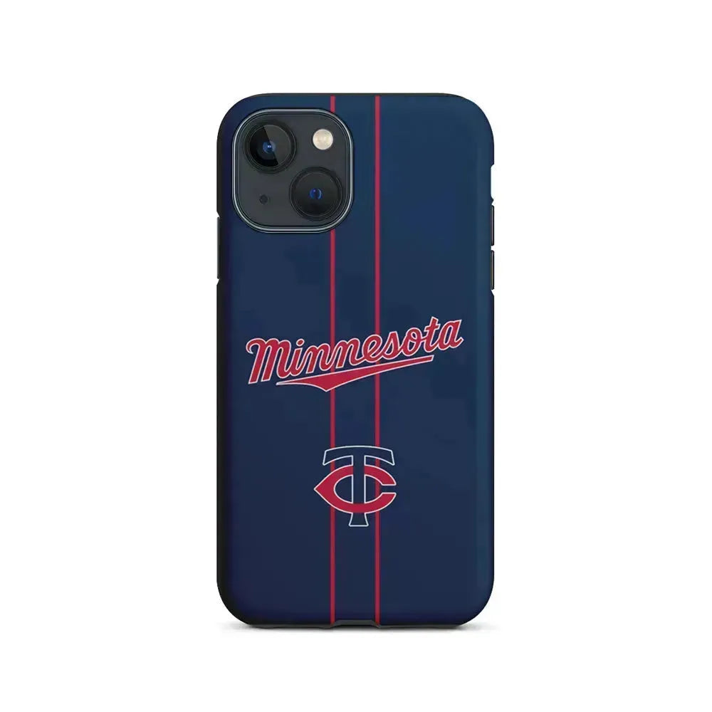 MLB Minnesota Twins Red Line iPhone 13 Mini Case-2 in 1 Tough Case-Xtracase