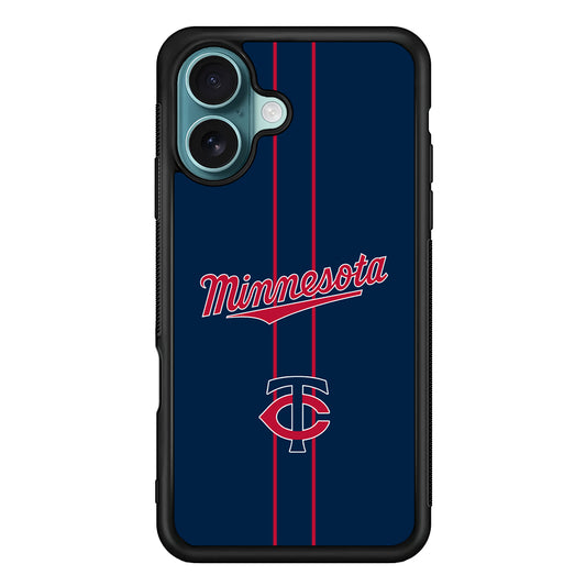 MLB Minnesota Twins Red Line iPhone 16 Case - Xtracase