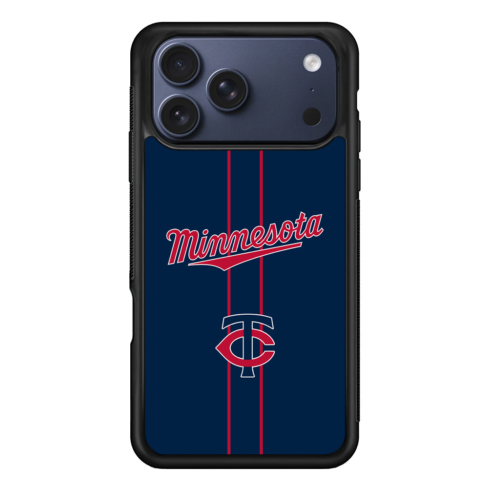 MLB Minnesota Twins Red Line iPhone 17 Pro Max Case - Xtracase