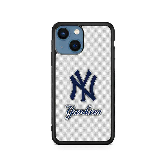 MLB New York Yankees Team iPhone 13 Mini Case-Rubber / Black (2D Case)-Xtracase