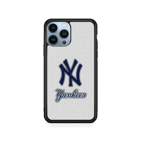 MLB New York Yankees Team iPhone 13 Pro Max Case-Rubber / Black (2D Case)-Xtracase