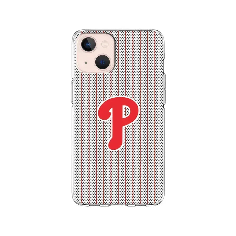 MLB Philadelphia Phillies Team iPhone 13 Mini Case-Clear Soft Case-Xtracase