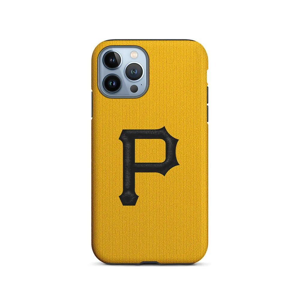 MLB Pittsburgh Pirates Pattern iPhone 13 Pro Case-2 in 1 Tough Case-Xtracase