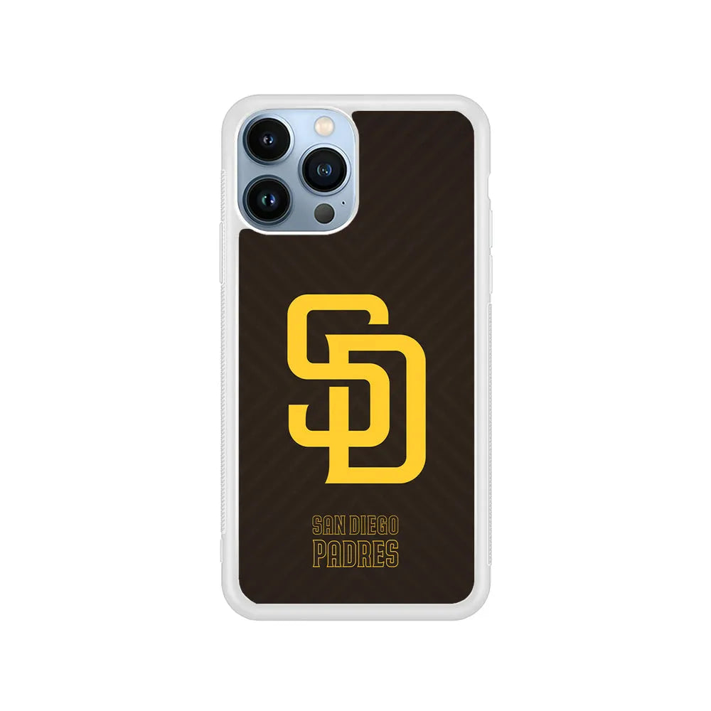 MLB San Diego Padres Team iPhone 13 Pro Max Case-Rubber / White (2D Case)-Xtracase