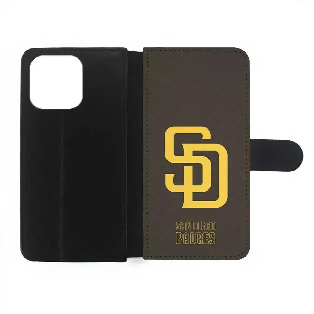 MLB San Diego Padres Team iPhone 13 Mini Case-Flip Wallet Case-Xtracase