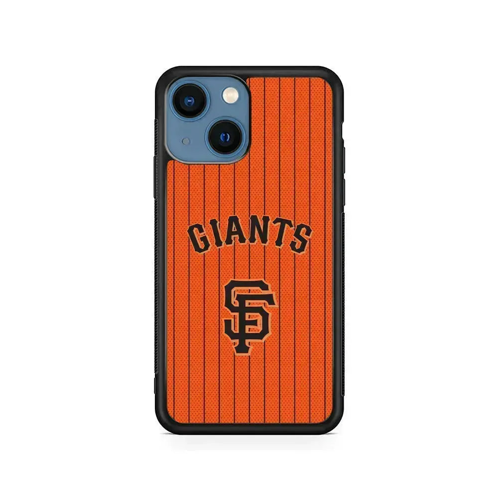 MLB San Francisco Giants Logo iPhone 13 Mini Case-Rubber / Black (2D Case)-Xtracase