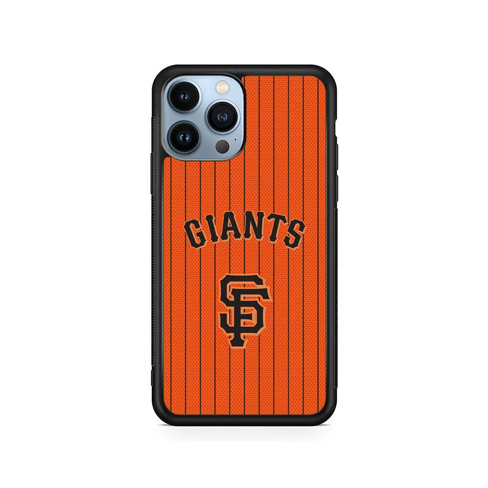 MLB San Francisco Giants Logo iPhone 13 Pro Case-Rubber / Black (2D Case)-Xtracase