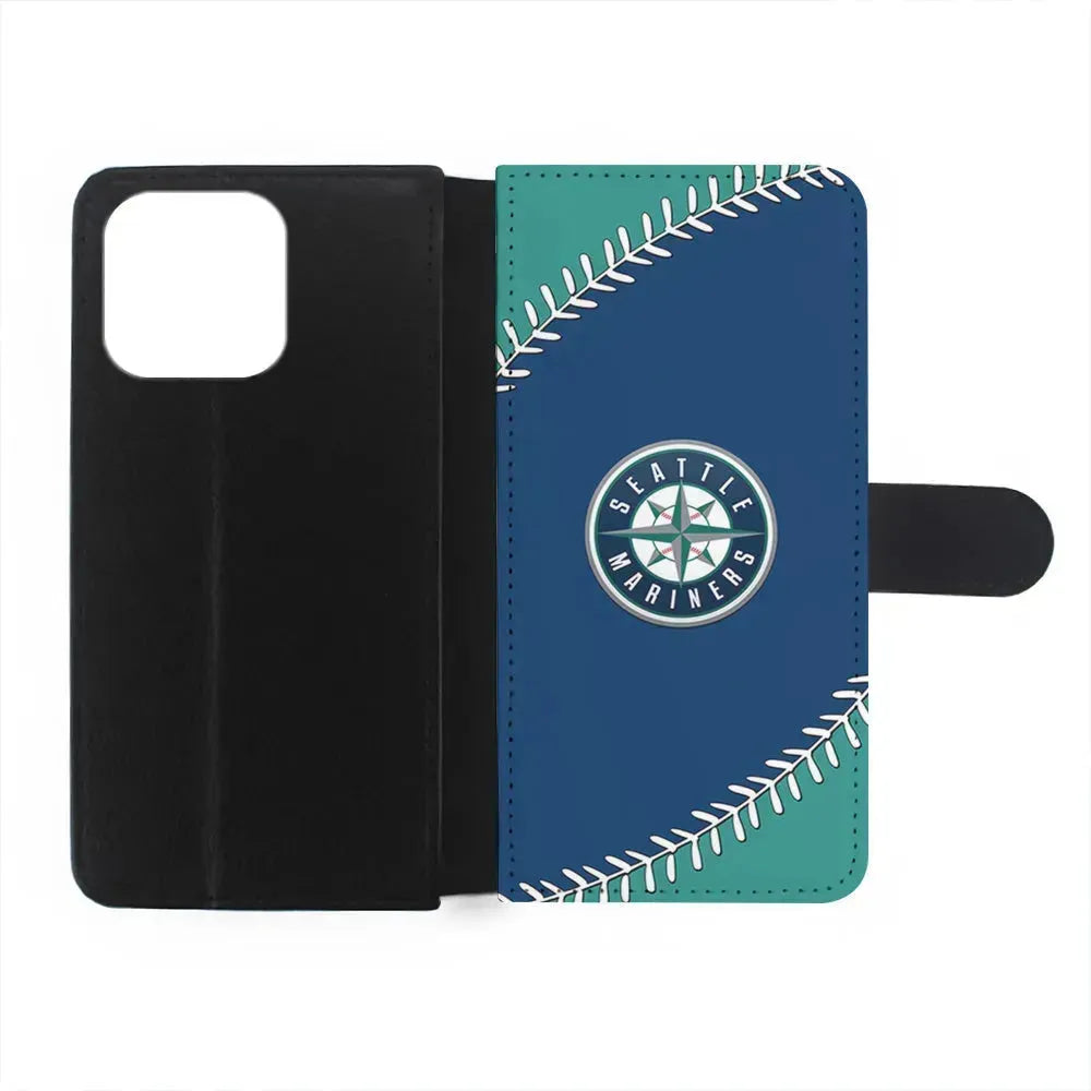MLB Seattle Mariners Team iPhone 15 Pro Max Case-Flip Wallet Case-Xtracase