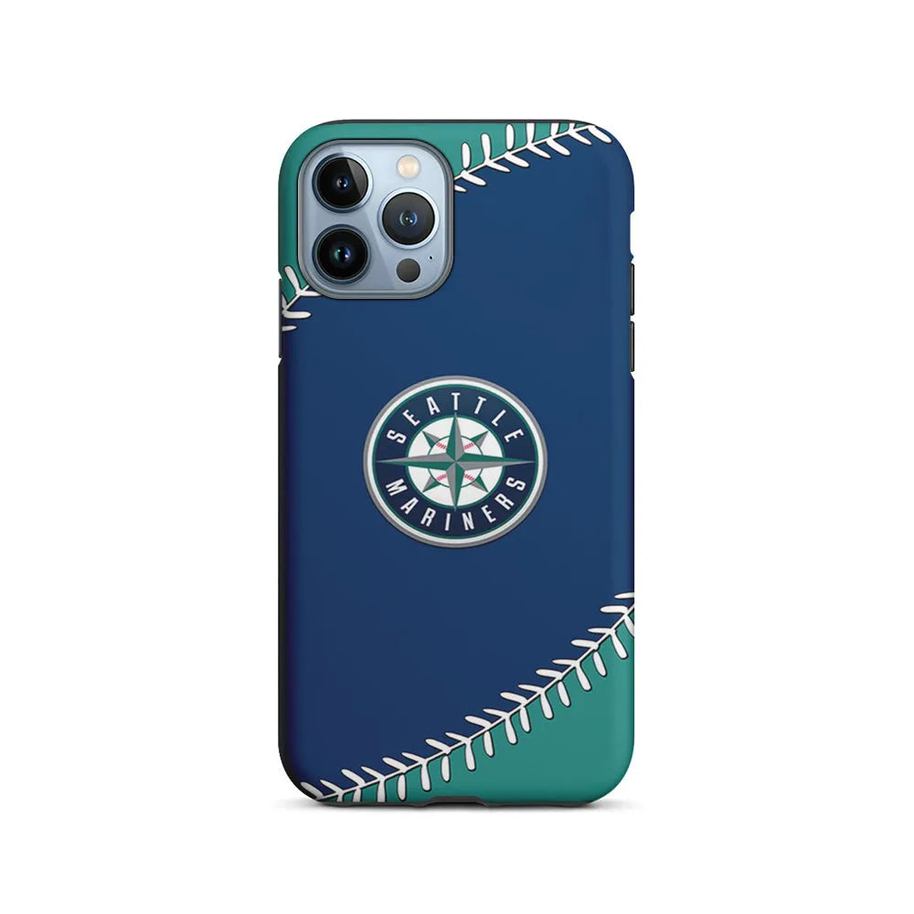MLB Seattle Mariners Team iPhone 13 Pro Case-2 in 1 Tough Case-Xtracase