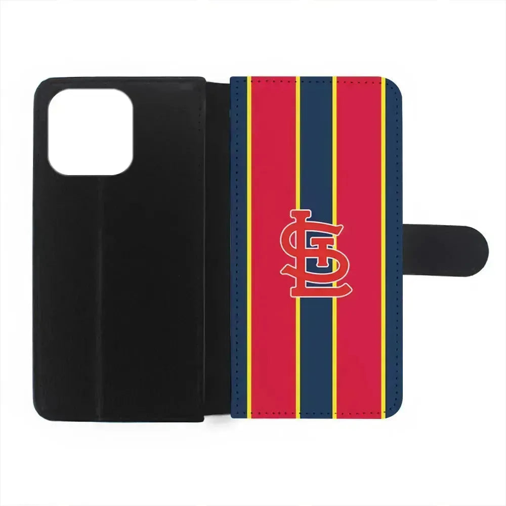 MLB St Louis Cardinals Logo iPhone 13 Mini Case-Flip Wallet Case-Xtracase