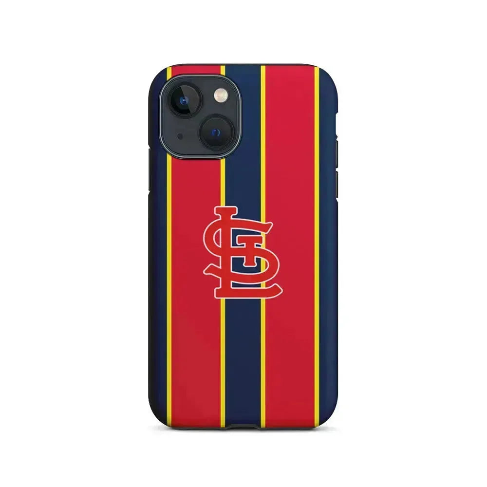 MLB St Louis Cardinals Logo iPhone 13 Mini Case-2 in 1 Tough Case-Xtracase
