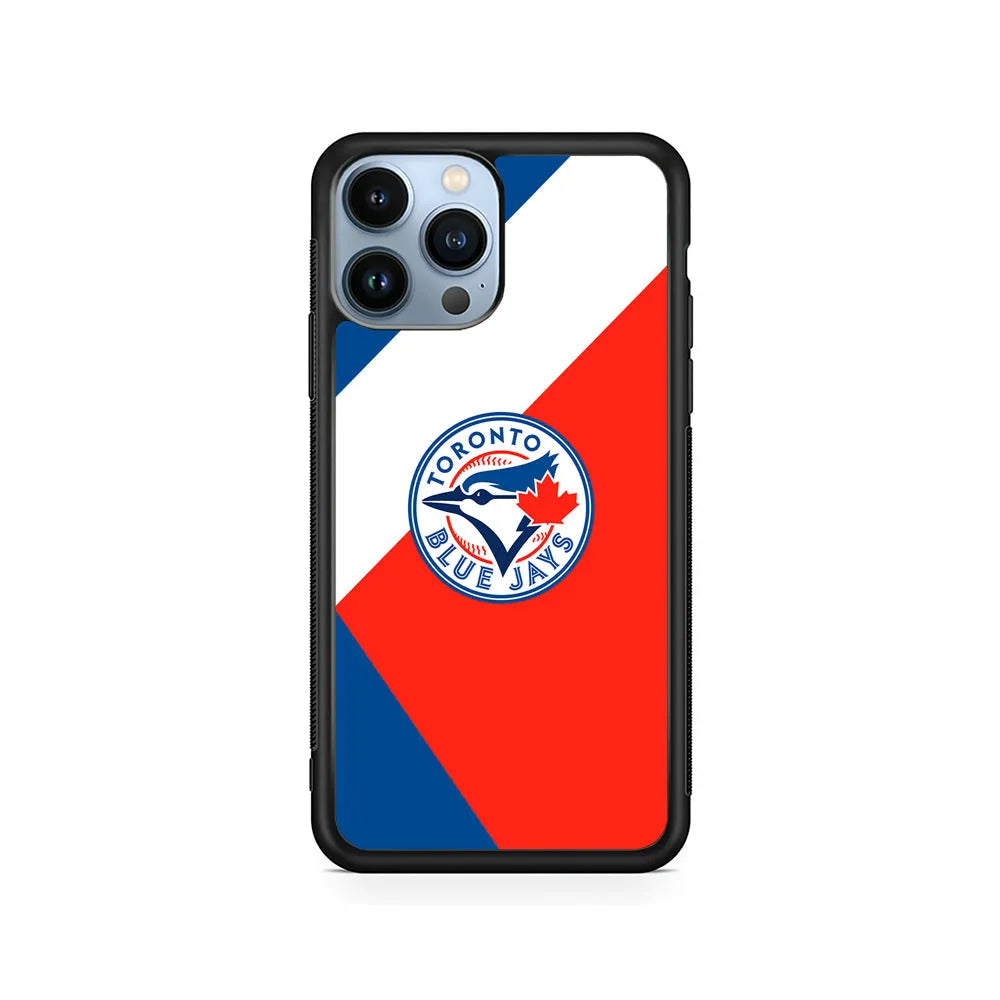 MLB Toronto Blue Jays Logo iPhone 13 Pro Case-Rubber / Black (2D Case)-Xtracase