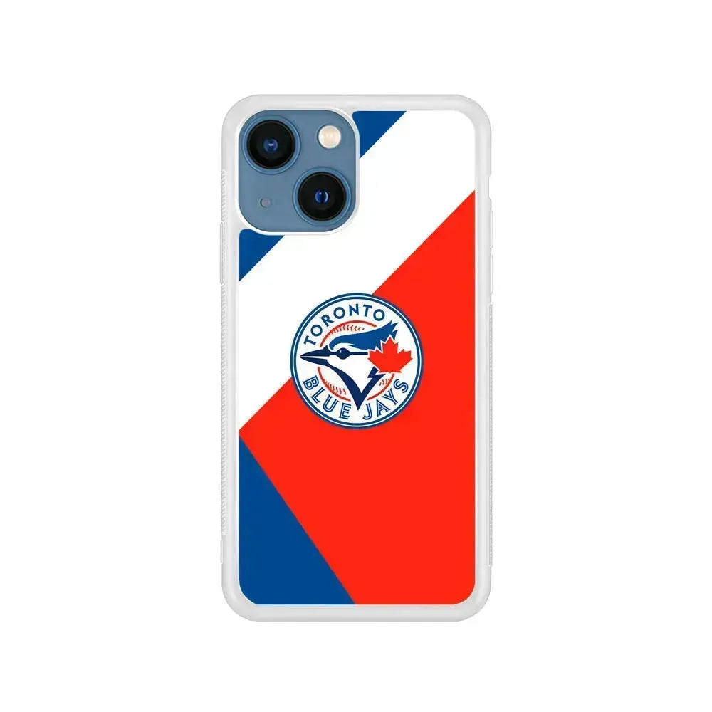 MLB Toronto Blue Jays Logo iPhone 13 Mini Case-Rubber / White (2D Case)-Xtracase