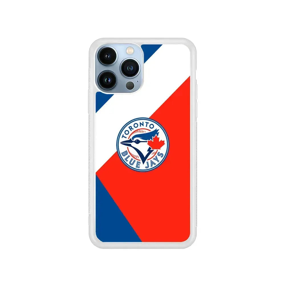MLB Toronto Blue Jays Logo iPhone 15 Pro Max Case-Rubber / White (2D Case)-Xtracase