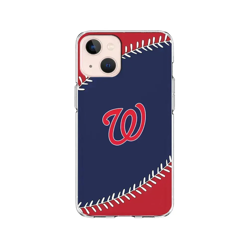 MLB Washington Nationals Logo iPhone 13 Mini Case-Clear Soft Case-Xtracase