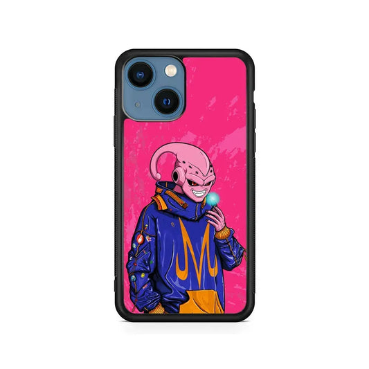 Majin Buu Dragon Ball Z Jacket iPhone 13 Mini Case-Rubber / Black (2D Case)-Xtracase