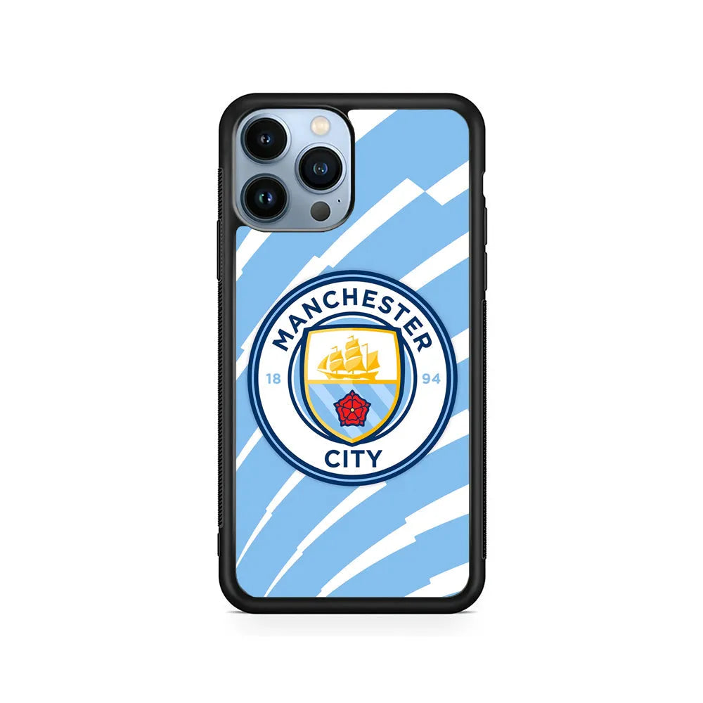 Manchester City EPL iPhone 13 Pro Case-Rubber / Black (2D Case)-Xtracase