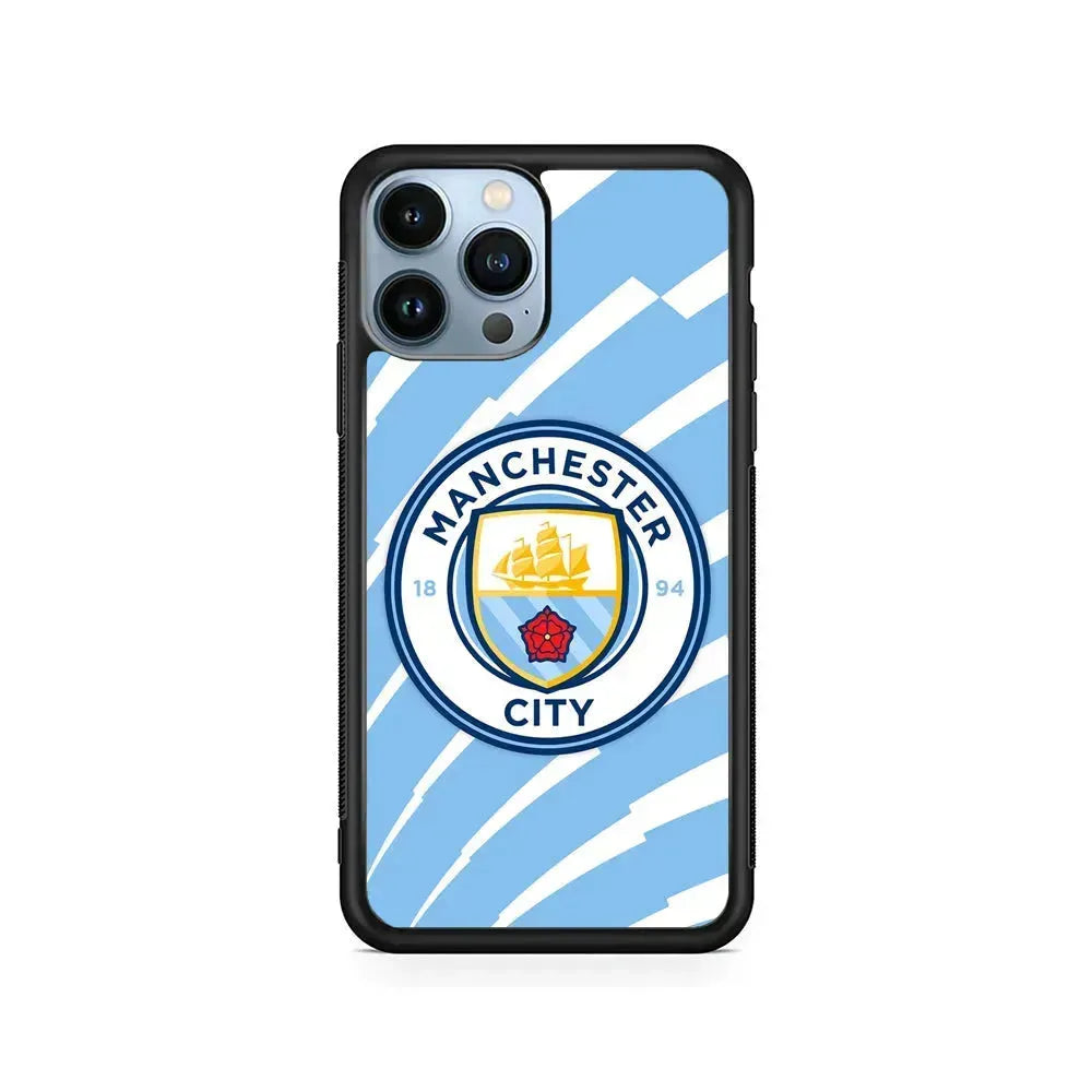 Manchester City EPL iPhone 15 Pro Max Case-Rubber / Black (2D Case)-Xtracase