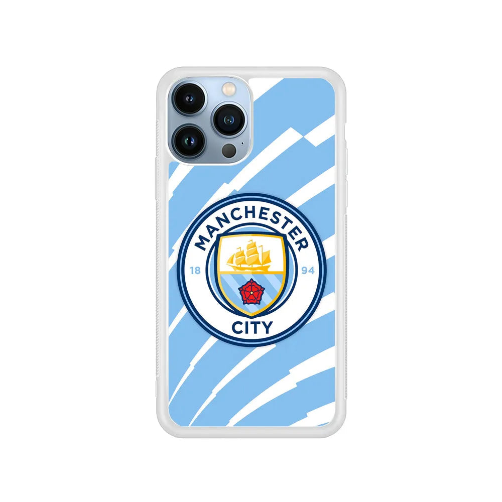Manchester City EPL iPhone 13 Pro Case-Rubber / White (2D Case)-Xtracase