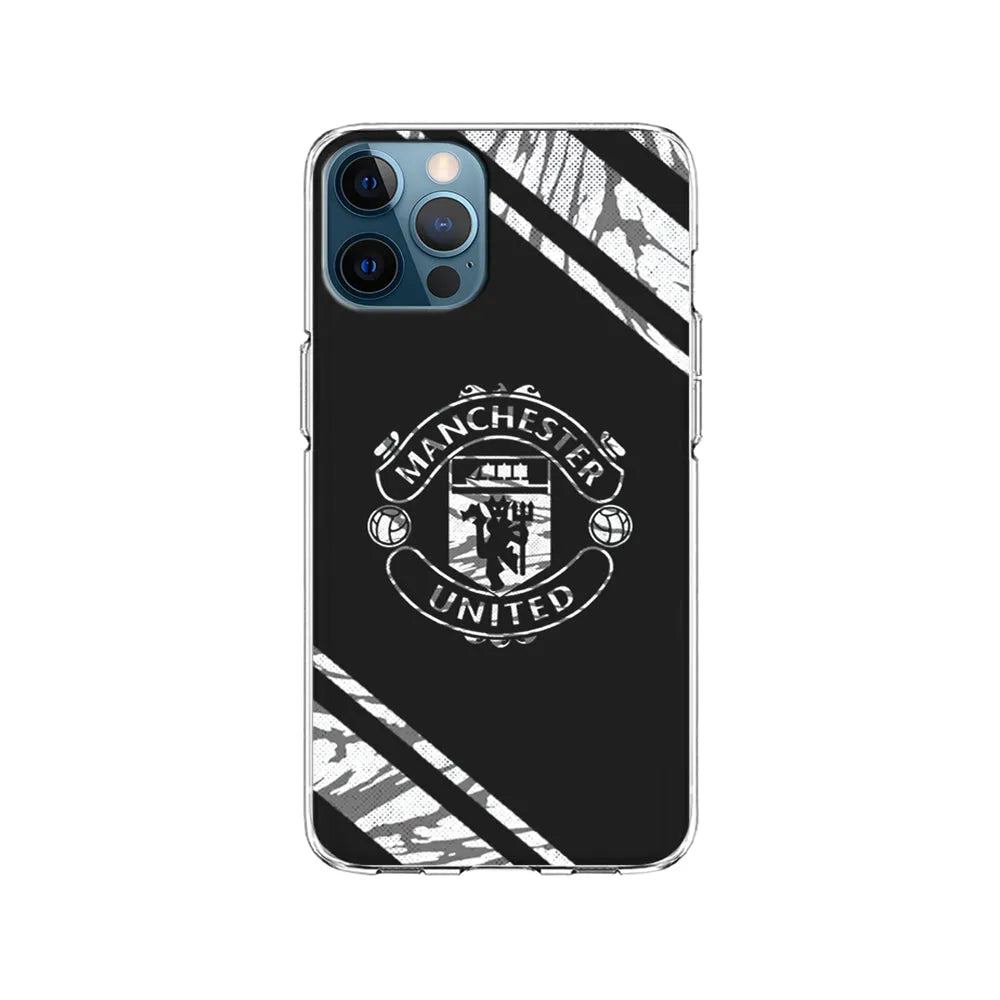 Manchester United Black Emblem iPhone 13 Pro Case-Clear Soft Case-Xtracase