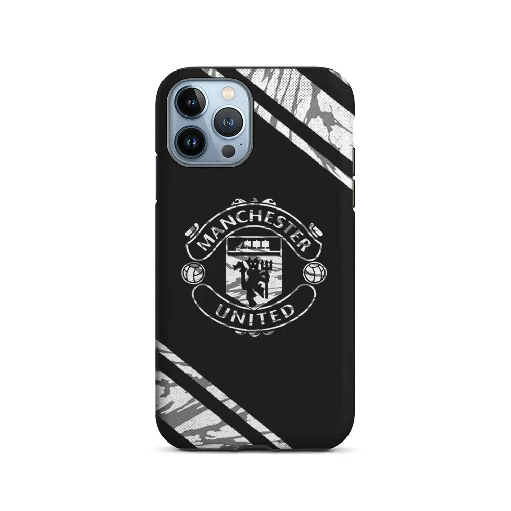 Manchester United Black Emblem iPhone 13 Pro Case-2 in 1 Tough Case-Xtracase