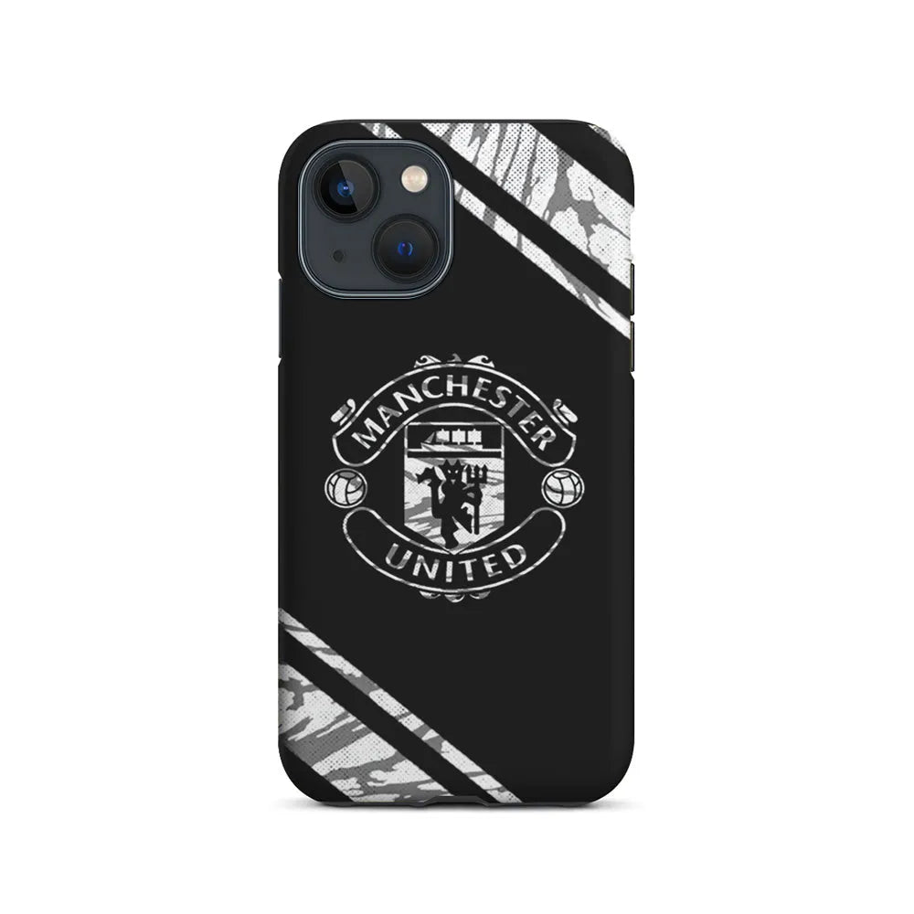 Manchester United Black Emblem iPhone 15 Case-2 in 1 Tough Case-Xtracase