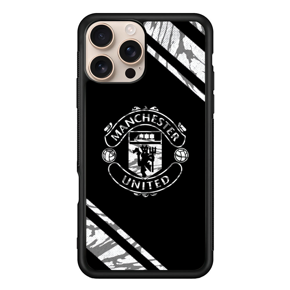 Manchester United Black Emblem iPhone 16 Pro Max Case - iPhone 16 Pro Max