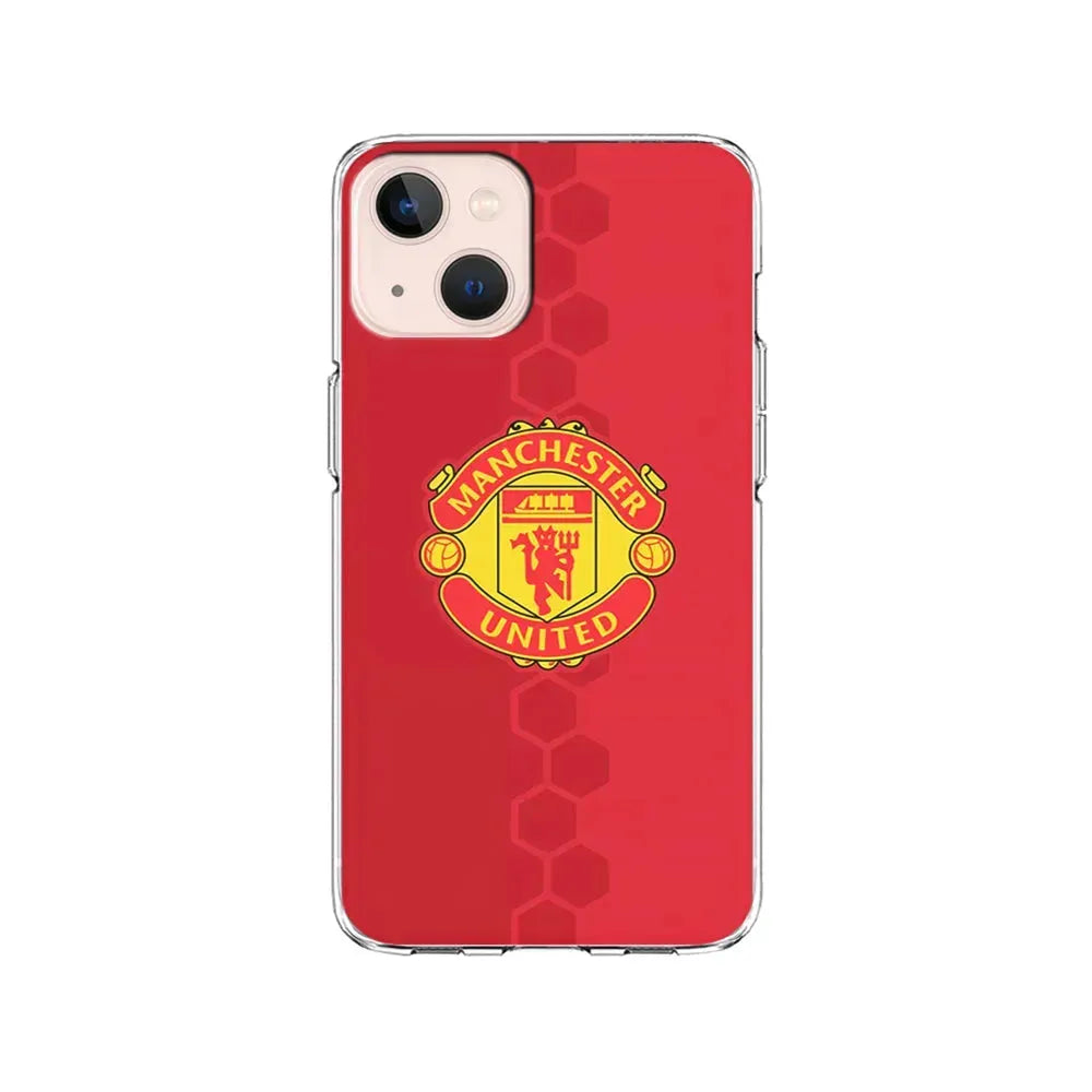 Manchester United Red Emblem iPhone 13 Mini Case-Clear Soft Case-Xtracase