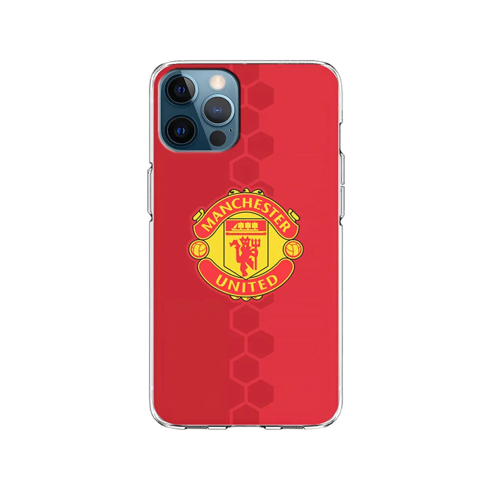 Manchester United Red Emblem iPhone 13 Pro Case-Clear Soft Case-Xtracase