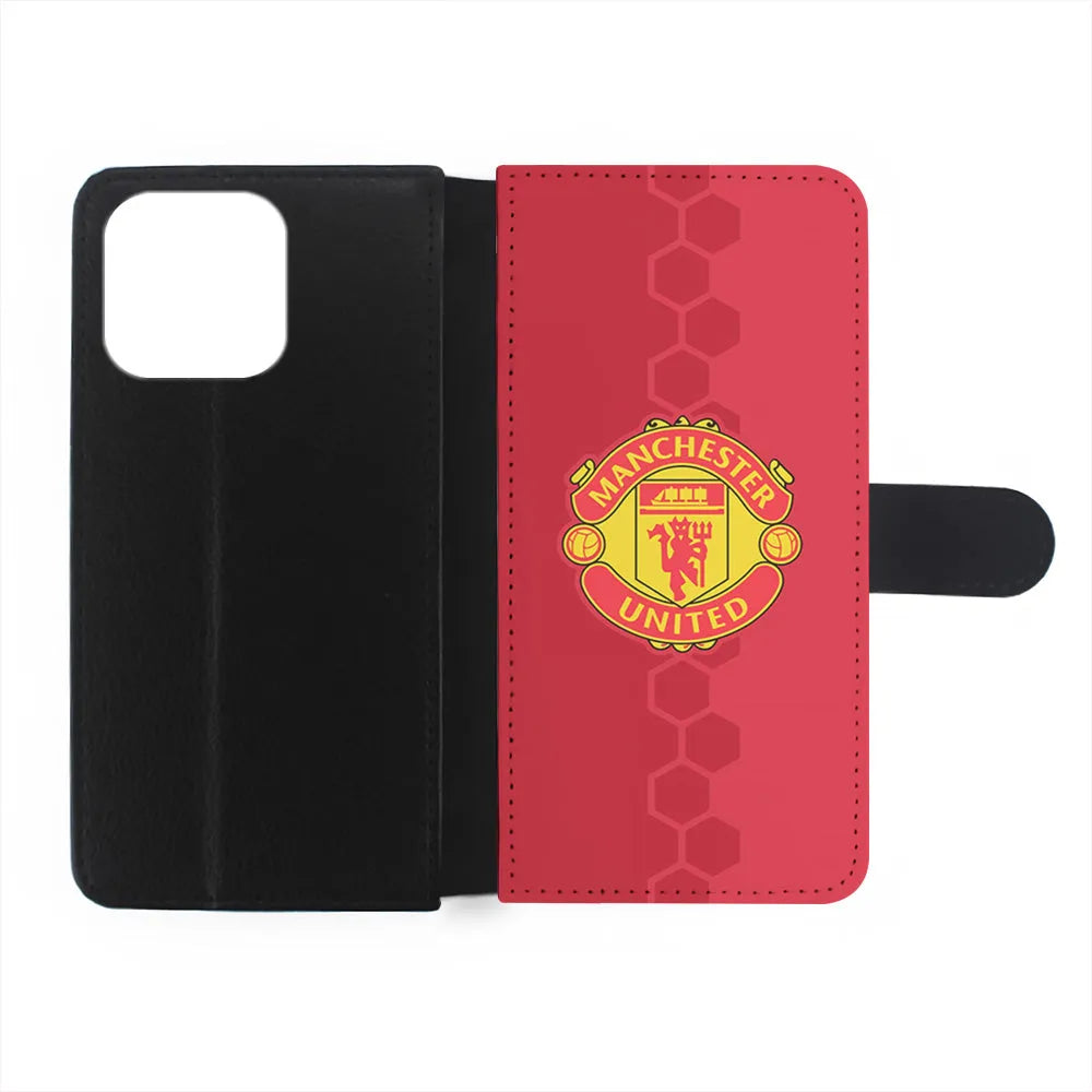 Manchester United Red Emblem iPhone 13 Pro Case-Flip Wallet Case-Xtracase