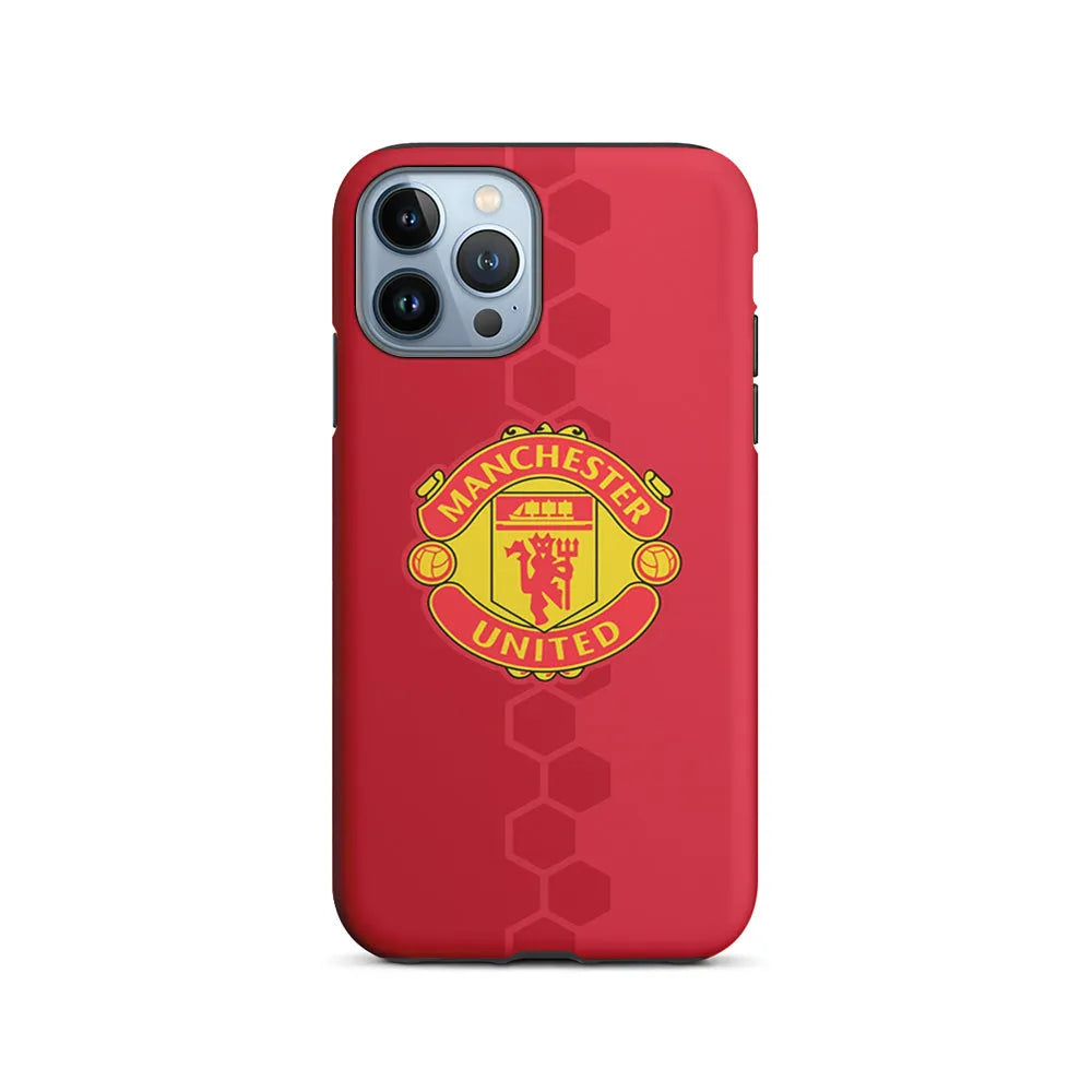 Manchester United Red Emblem iPhone 13 Pro Case-2 in 1 Tough Case-Xtracase
