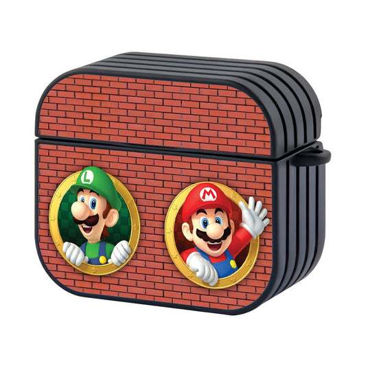 Mario and Luigi on The Wall Hard Plastic Case Cover For Apple Airpods 4-Xtracase