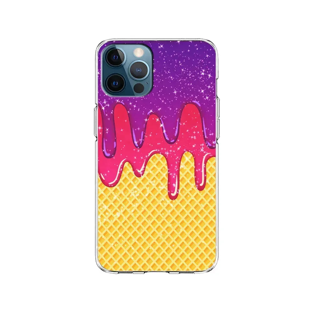 Melted Ice Cream and A Waffle iPhone 15 Pro Max Case-Clear Soft Case-Xtracase