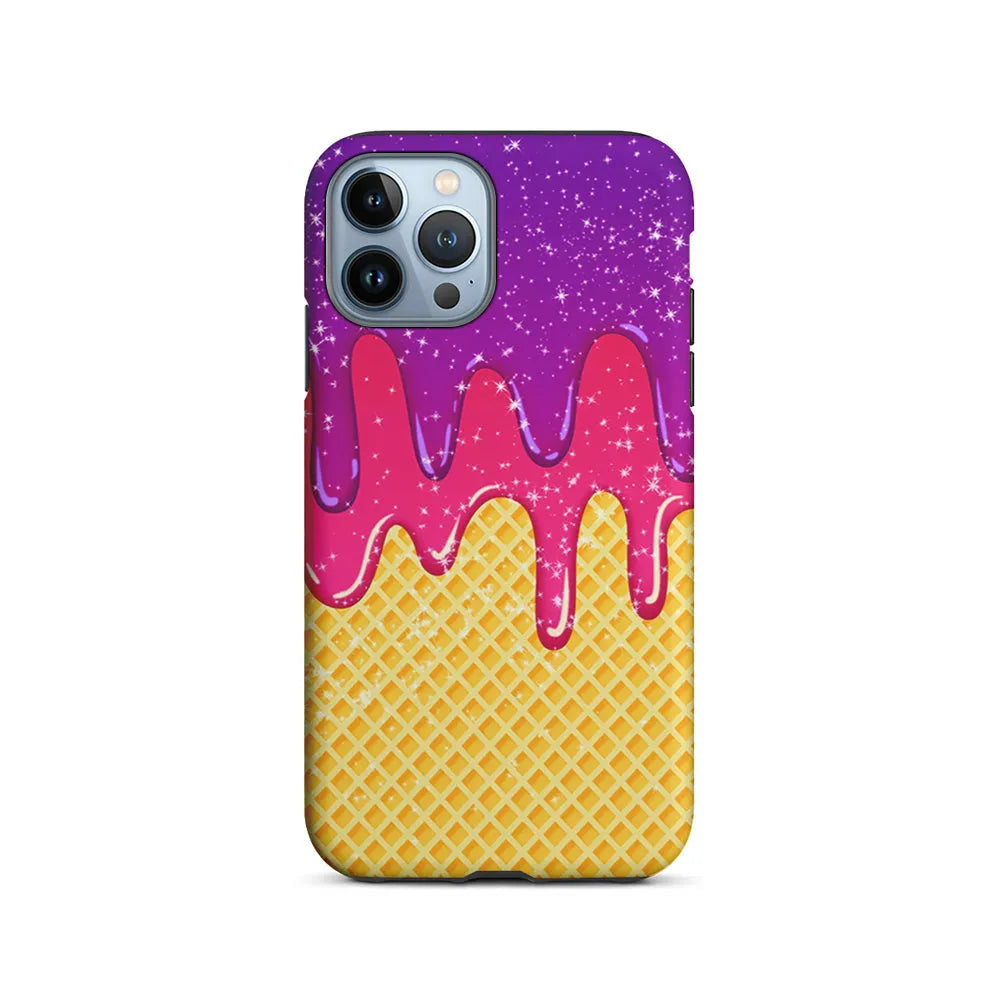 Melted Ice Cream and A Waffle iPhone 13 Pro Case-2 in 1 Tough Case-Xtracase