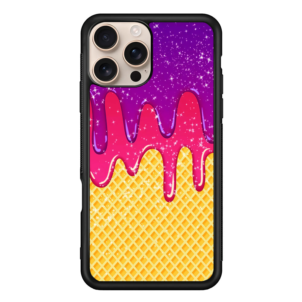 Melted Ice Cream and A Waffle iPhone 16 Pro Max Case - iPhone 16 Pro Max