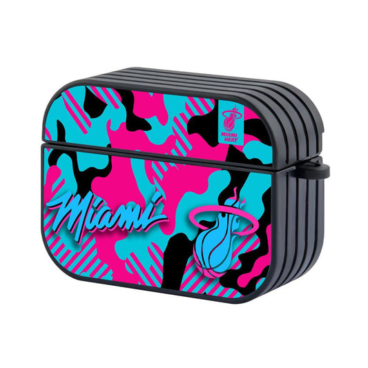 Miami Heat Camouflage of Energy Hard Plastic Case Cover For Apple Airpods Pro 2-Xtracase