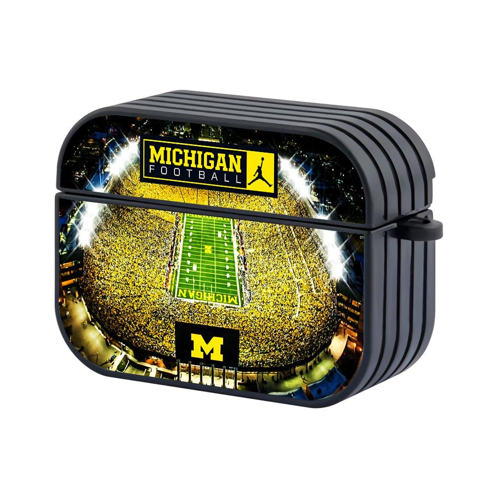 Michigan Football Stadium Hard Plastic Case Cover For Apple Airpods Pro-Xtracase