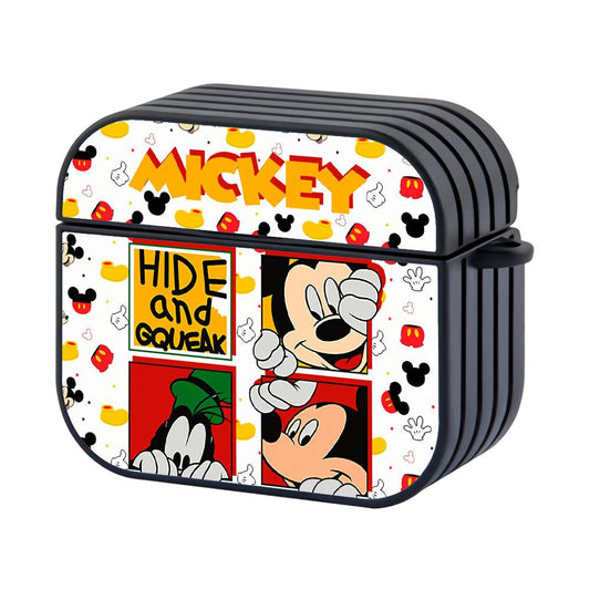 Mickey Framing The Hide and Squeak Hard Plastic Case Cover For Apple Airpods 4-Xtracase