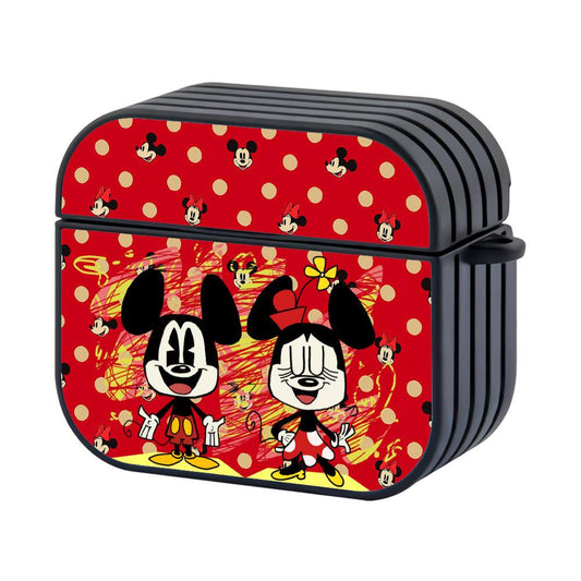 Mickey Mouse Both to be Happy Hard Plastic Case Cover For Apple Airpods 3-Xtracase