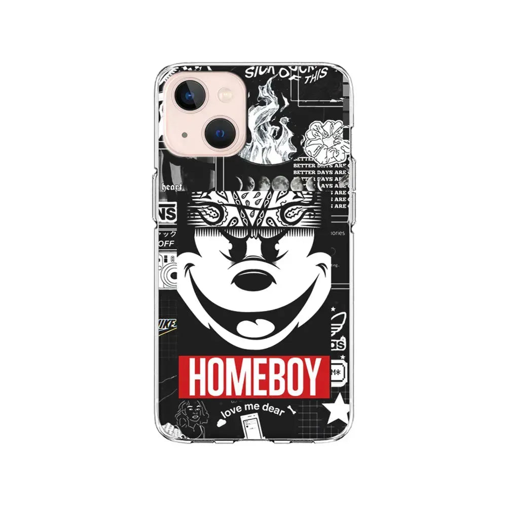Mickey Mouse Homeboy iPhone 13 Mini Case-Clear Soft Case-Xtracase