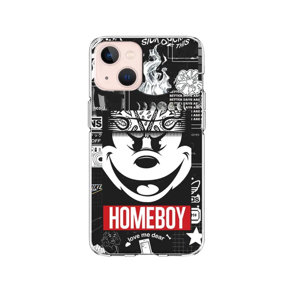 Mickey Mouse Homeboy iPhone 15 Case-Clear Soft Case-Xtracase