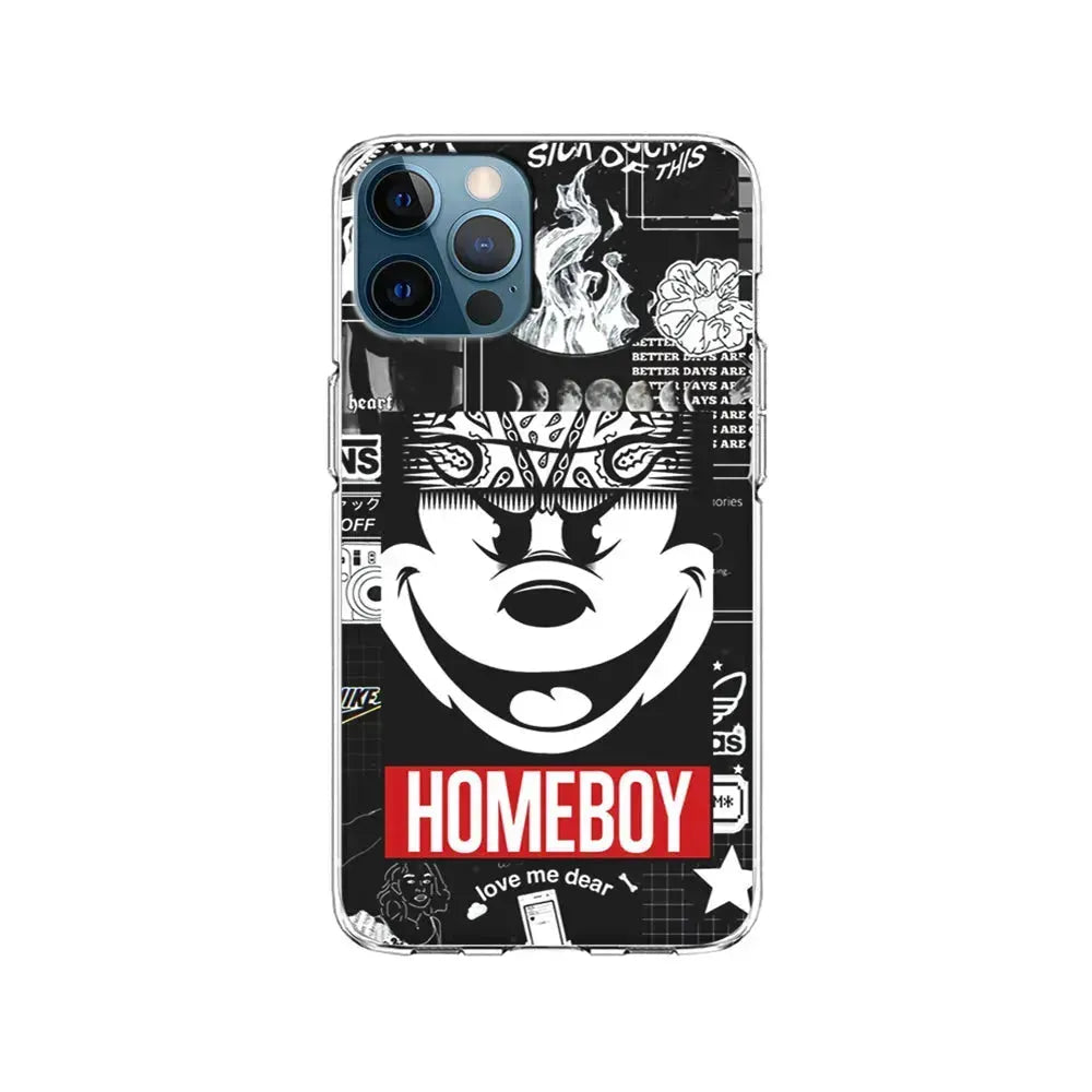 Mickey Mouse Homeboy iPhone 15 Pro Max Case-Clear Soft Case-Xtracase