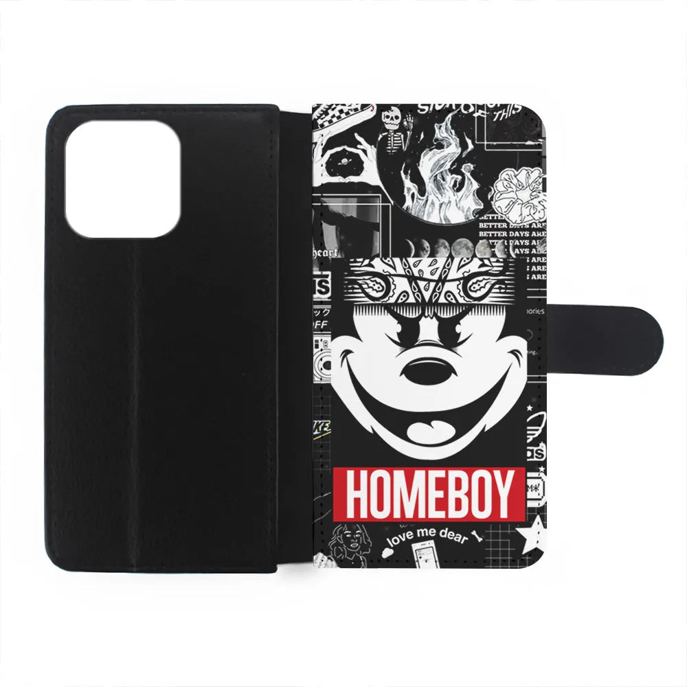 Mickey Mouse Homeboy iPhone 15 Case-Flip Wallet Case-Xtracase