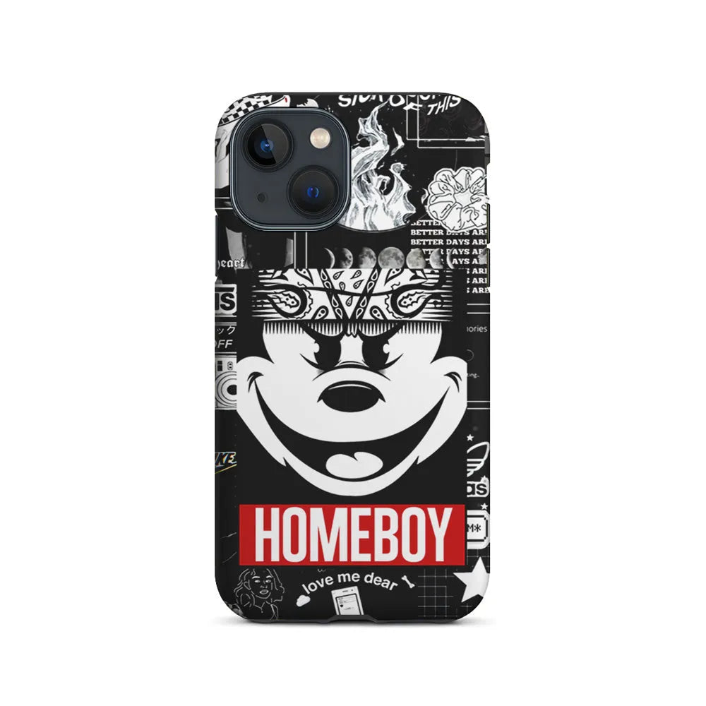 Mickey Mouse Homeboy iPhone 15 Case-2 in 1 Tough Case-Xtracase