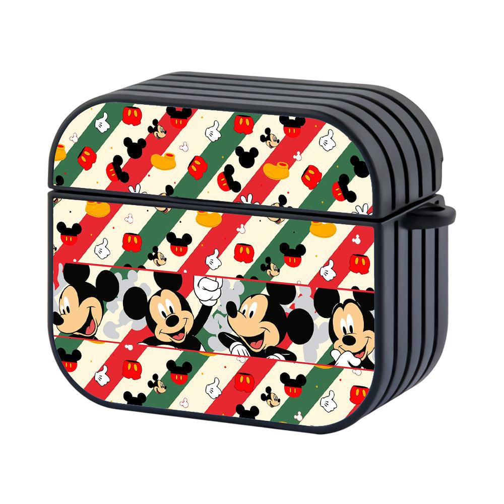 Mickey Mouse Patern on Poster Hard Plastic Case Cover For Apple Airpods 4-Xtracase