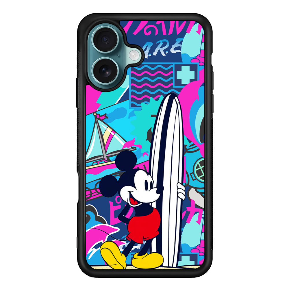Mickey Mouse Surf Board iPhone 16 Plus Case - Xtracase