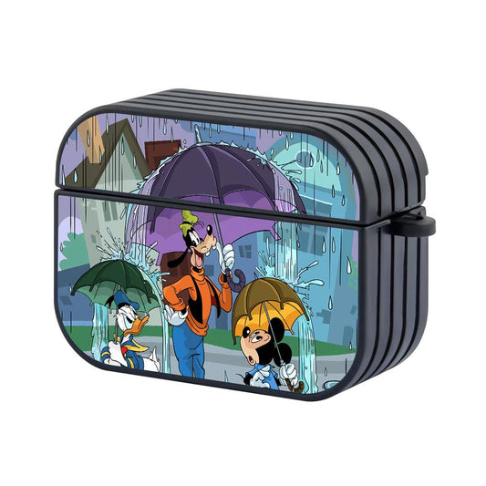 Mickey Mouse Under Heavy Rain Hard Plastic Case Cover For Apple Airpods Pro-Xtracase