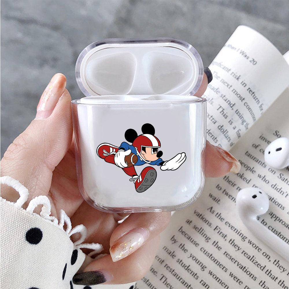Mickey Mouse Football Player Protective Clear Case Cover For Apple Airpods-Xtracase