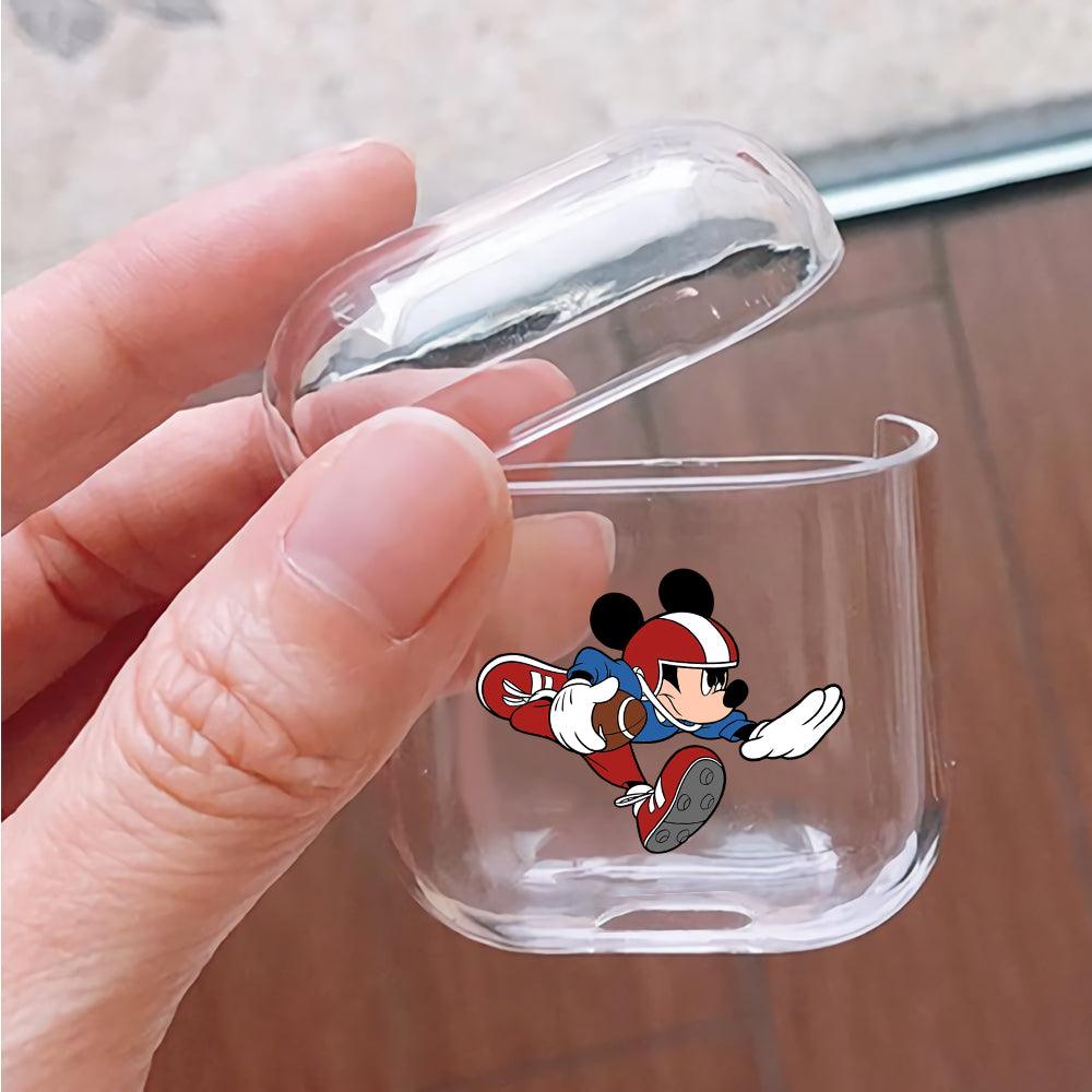 Mickey Mouse Football Player Protective Clear Case Cover For Apple Airpods-Xtracase